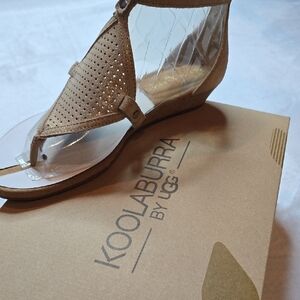 Koolaburra Perforated Tan Sandals